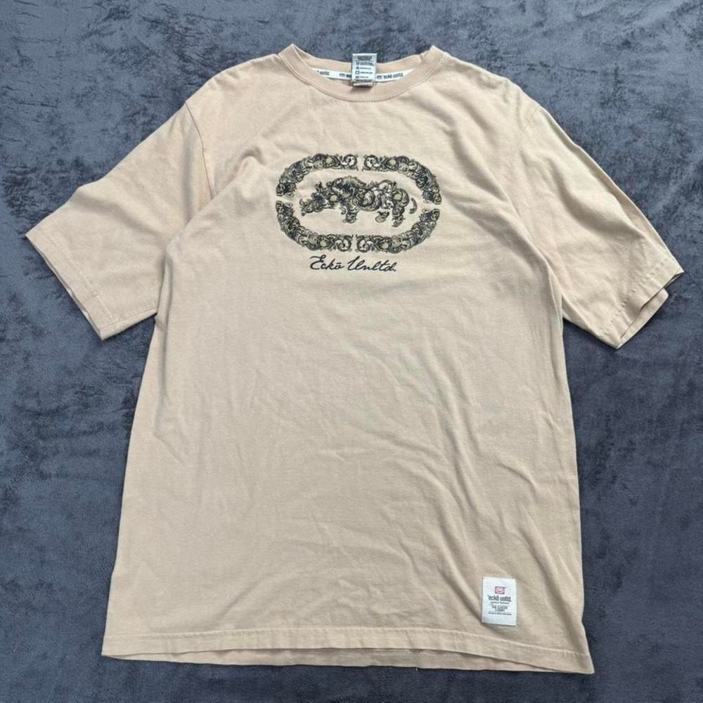 Vintage Ecko Unltd "The Classic T-Shirt" Skull Rhinoceros Baroque Tee Y2K Size L
